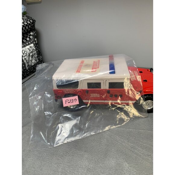 Tonka Fire Rescue Hummer Vehicle 2000s Vintage Red & White with Lights Sounds - Picture 10 of 10